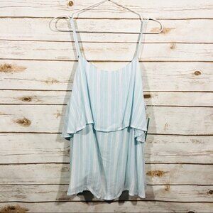 Abound blue stripe spaghetti strap top size XL